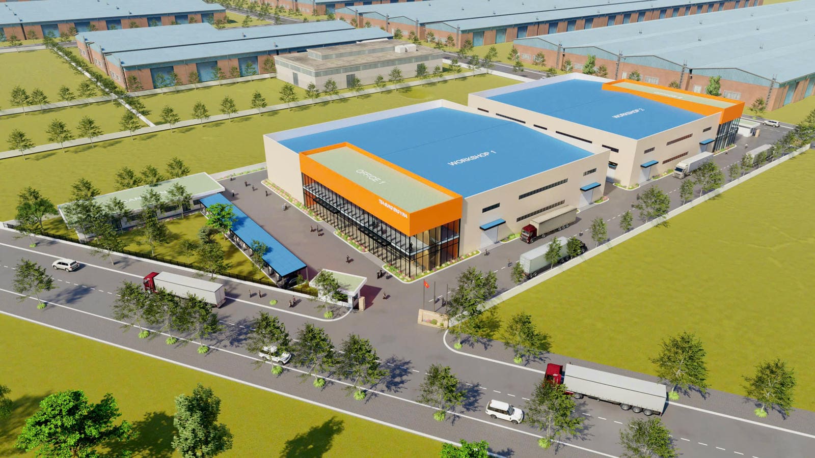 Tổng thầu thi công xây dựng nhà máy Thịnh Vượng